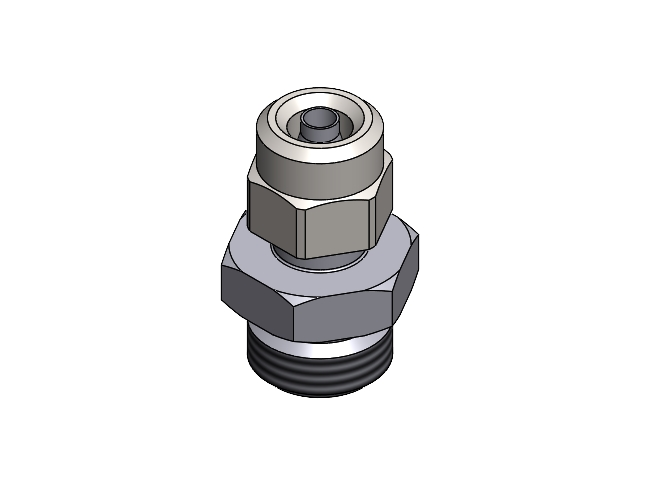 STRAIGHT FITTING WITH NUT Ø6 G1/4M S/S