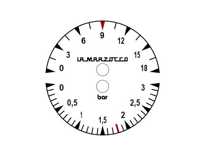 PRESSURE GAUGE 0-3 0-18 WHITE LCS