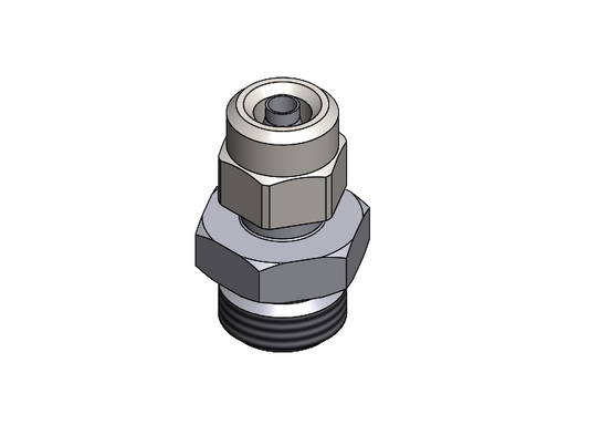 STRAIGHT FITTING WITH NUT Ø6 G1/4M S/S