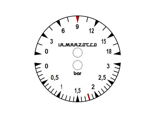 PRESSURE GAUGE 0-3 0-18 WHITE LCS